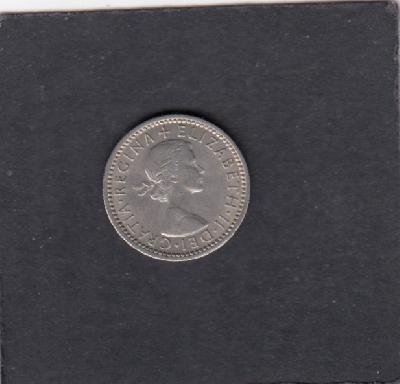 Beschrijving: 6 Pence ELIZABETH II